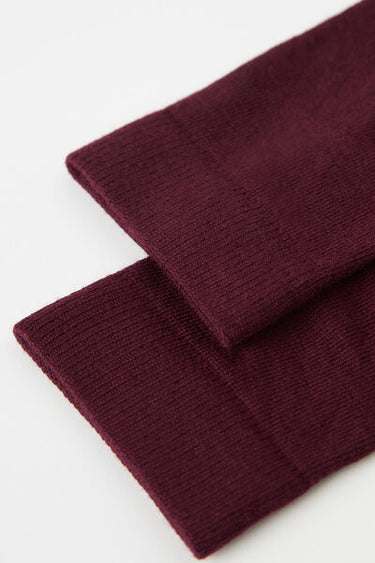 Wool and cotton long socks