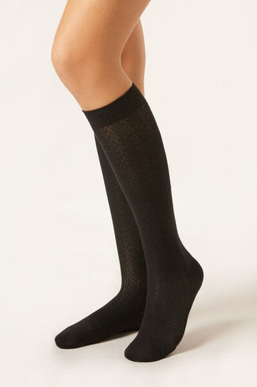 Chain Cashmere Long Socks