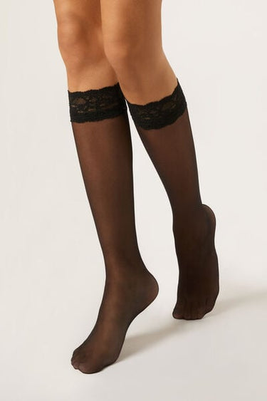 Knee-Highs with Lace Frill