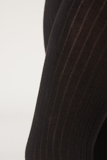 Girls Narrow Rib Cotton Tights
