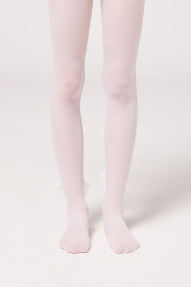 Girls’ 30 Denier Tulle Tights with Bow