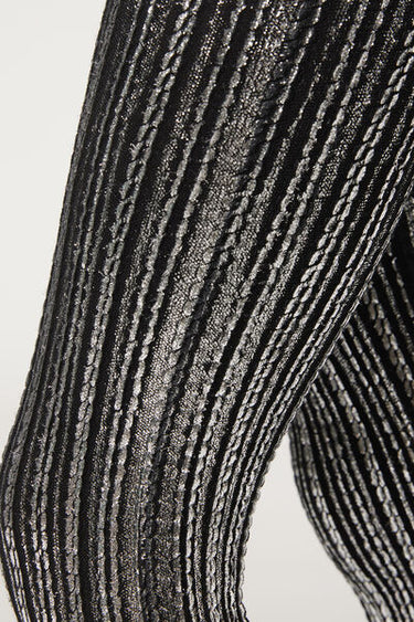 Girls' Metallic Thermal Tights