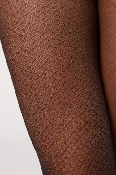 Micro Diamond Pattern 30 Denier Sheer Tights
