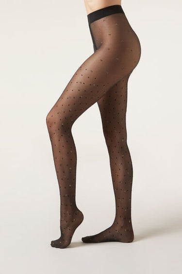 Polka Dot 30 Denier Sheer Tights