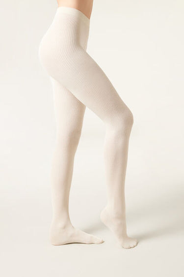 Soft Ribbed Opaque Tights