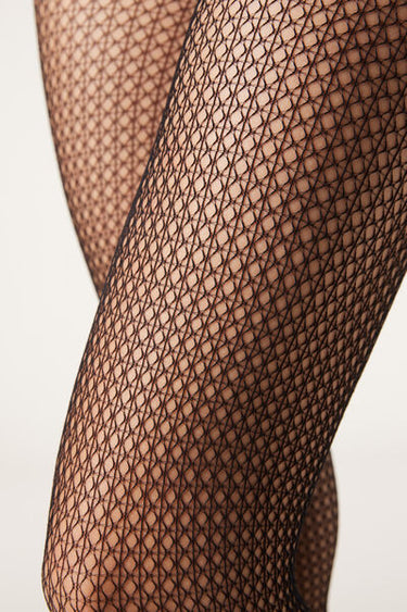 Geometric Fishnet Tights