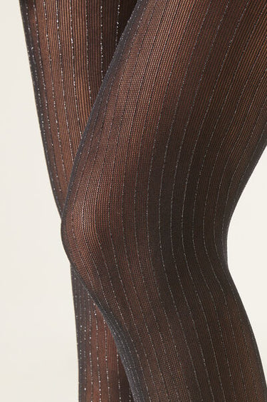 Pinstripe 40 Denier Micronet Tights