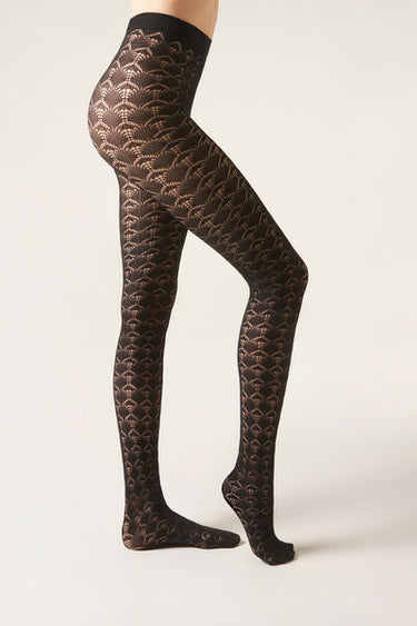 Openwork 100 Denier Opaque Tights