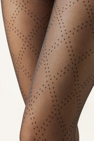 Diamond and Polka Dot Sheer Tights