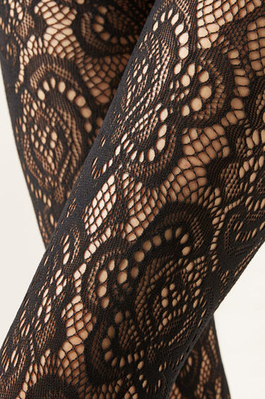 Macramé Effect Fishnet Tights