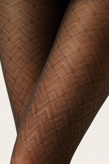 Chevron Semi-Opaque Tights