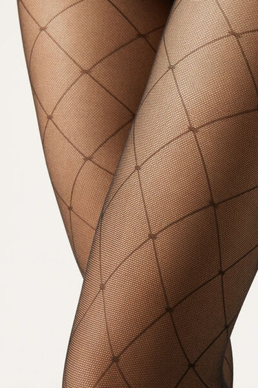 Diamond-Patterned Tights