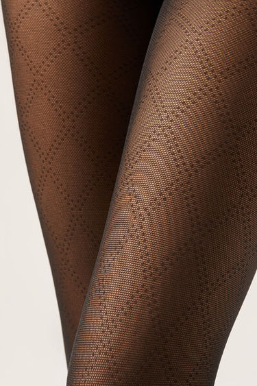 Diamond and Polka Dot Patterned Tights