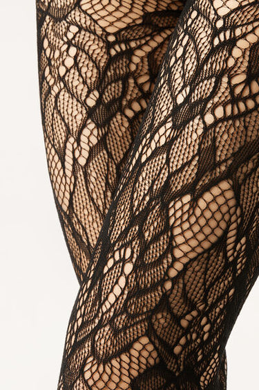 Foliage Fishnet Tights