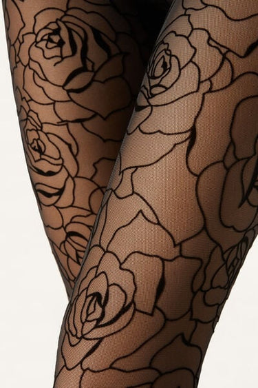 Flock Rose Tights