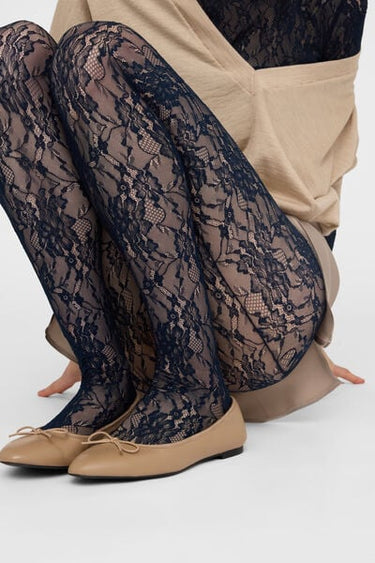 Floral Lace Tights