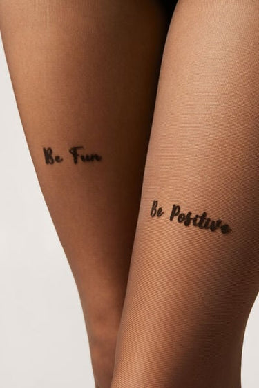To Be Lettering Sheer Tights