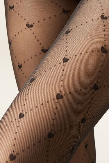 Heart Sheer Tights