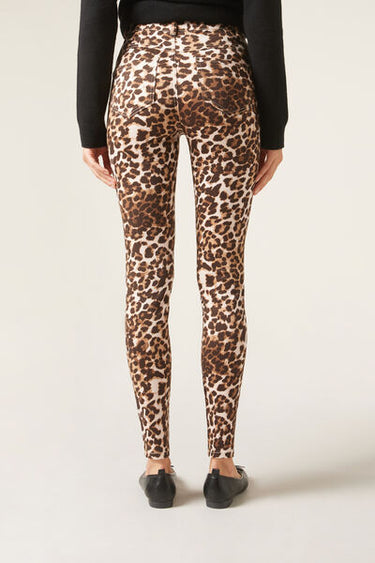 High-Waisted Skinny Push-Up Trousers