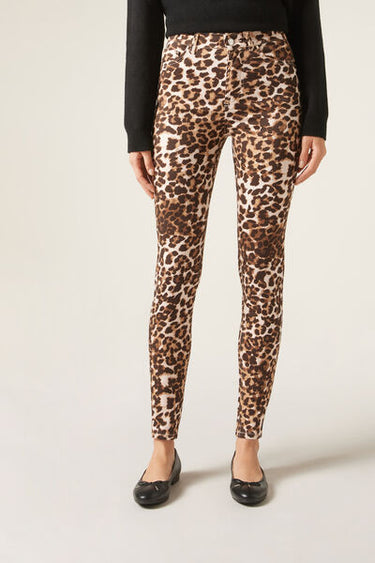 High-Waisted Skinny Push-Up Trousers