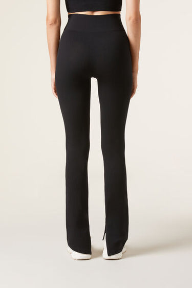 Flared Leggings with Side Slits