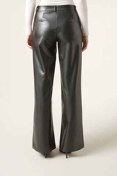 Coated-Effect Palazzo Trousers
