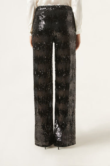 Striped Sequin Palazzo Trousers