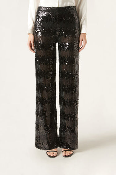 Striped Sequin Palazzo Trousers