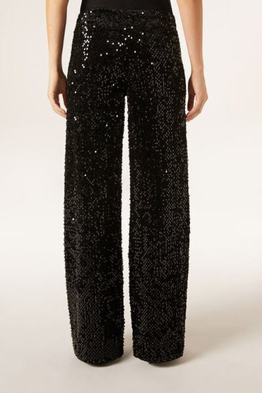 Velvet and Sequin Palazzo Trousers