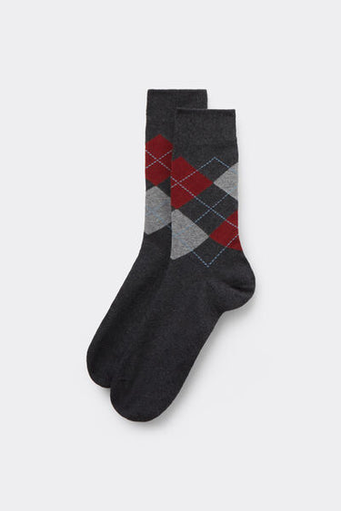 Men's Patterned Cotton Socks