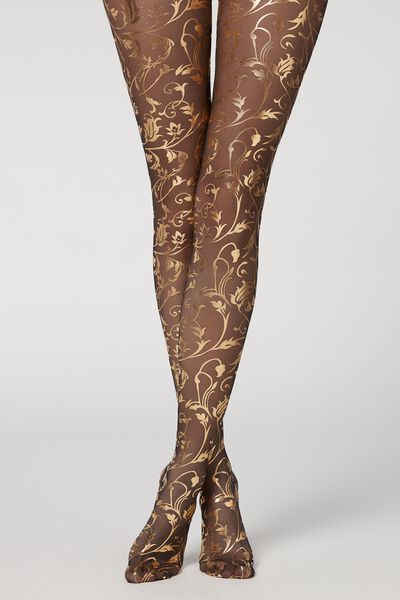 Gold Damask Tulle Tights – Calzedonia Malta