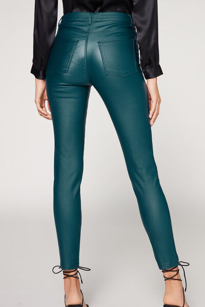 Calzedonia Leather-effect leggings  Leggings, Moda leggings, Stile di moda