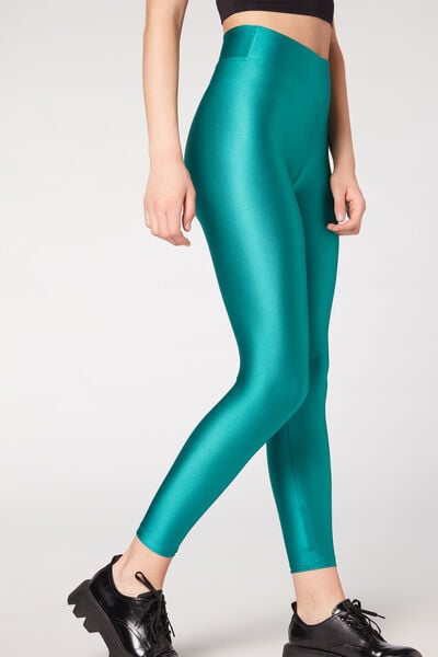 ladies metallic neon shiny glossy leggings| Alibaba.com